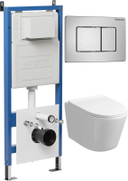 Комплект унитаза с инсталляцией Grossman Classic 97.4477SQ.04.12M с клавишей смыва