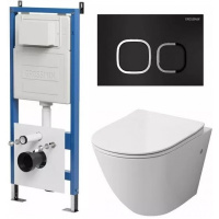 Комплект унитаза с инсталляцией Grossman Cosmo 97.4411S.02.210 с клавишей смыва