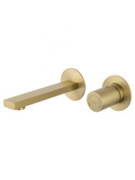 Смеситель для раковины встраиваемый WONZON & WOGHAND, брашированное золото WW-105-BG