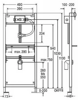 Инсталляция для писсуара Viega Eco Plus 611934
