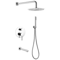 Душевой комплект ABBER Emotion AF8817 скрытого монтажа с изливом, хром