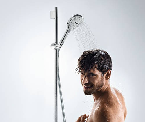Душевой гарнитур с мыльницей Hansgrohe Raindance Select 120 3jet EcoSmart 26622400 белый/хром