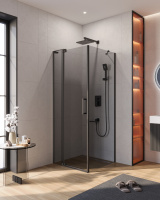 Душевой уголок (70х80) CEZARES SLIDER SLIDER-AH-1-80-70/80-GRIGIO-NERO