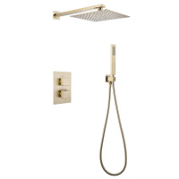 Душевой комплект ABBER Daheim AF8251G скрытого монтажа без излива, термостат, золото матовое