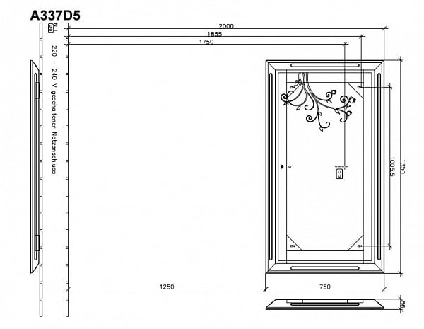 Зеркало 135 см с подсветкой Villeroy&Boch La Belle A337D500