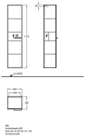 Шкаф-пенал Keramag Design Silk 816002000