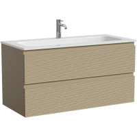 Тумба без раковины подвесная 100 см Sancos Folk FL100CP капучино матовый 