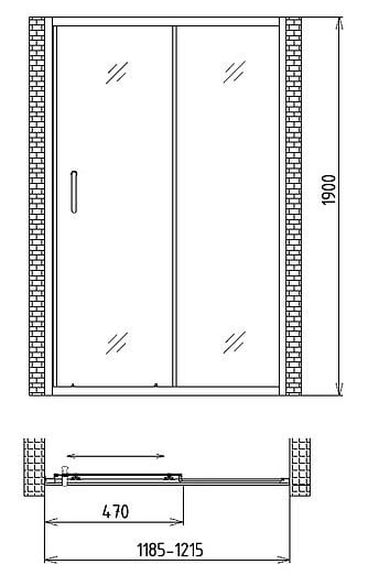 Душевая дверь в нишу Gemy Victoria S30191A