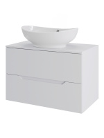 Тумба с раковиной подвесная 70 см, Orange Line Li-70TuwMDF+B08-585w белый