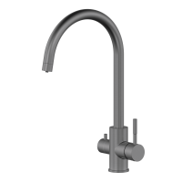 Кухонный смеситель с подключением к фильтру Oliveeka OL-458022-BGM, матовый оружейный металл