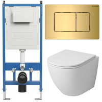 Комплект унитаза с инсталляцией Grossman Classic 97.4455MS.04.30M с клавишей смыва