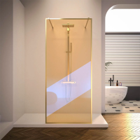 Душевая перегородка Veconi Korato KR-90GС (120x200) KR90GC-120-09-C4 брашированное золото
