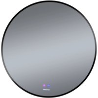 Зеркало (80х80) Grossman COSMO-норма BLACK 1980802 LED с сенсорным выключателем и подогревом