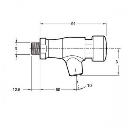 Хронометрированный клапан для кнопки слива писсуара Jacob Delafon E72281-CP