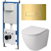 Комплект унитаза с инсталляцией Grossman Pragma 97.4455S.03.300 с клавишей смыва