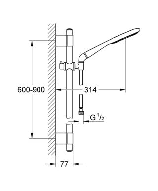 Душевой гарнитур Grohe Rainshower icon 27277 001 (27277001) Душевой гарнитур Grohe Rainshower icon 27277 001 (27277001)