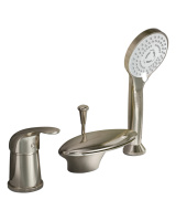 Смеситель на борт ванны однорычажный с душевым набором Orange Iris M41-333ni никель