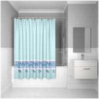 Штора для ванной комнаты IDDIS Basic B49P218i11, голубой