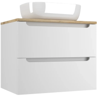 Тумба подвесная без раковины со столешницей 70 см Style Line Бали ЛС-00002338 белый матовый