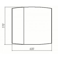 Зеркальный шкаф Valente Inizio In600.12