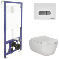 Комплект унитаза с инсталляцией Berges Wasserhaus Ego Rimless 047237