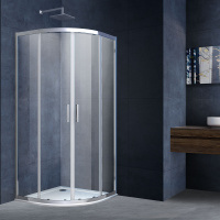 Душевой уголок Vincea  Alpha VSQ-3AL800CL (80х80) хром, стекло прозрачное