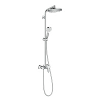 Душевая система с однорычажным смесителем Hansgrohe Crometta S 240 1jet Showerpipe 27269000 хром