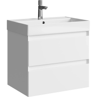 Тумба без раковины 64 см Aqwella Geometria GE01652WM белый матовый