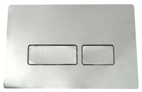 Клавиша смыва Cerutti, кнопки прямоугольные, хром, CR02CH