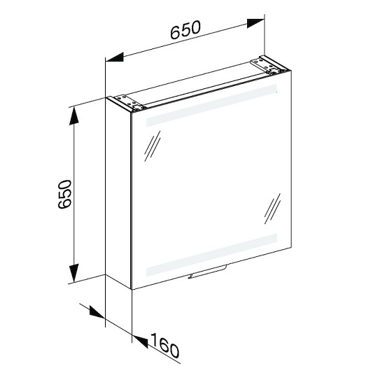Зеркальный шкаф Keuco (Edition), 650х650мм 30201 171201