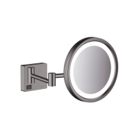 Косметическое зеркало с подсветкой Hansgrohe AddStoris 41790340 шлифованный черный хром