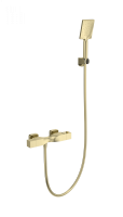 Смеситель для душа с термостатом WONZON & WOGHAND Twist, брашированное золото WW-B2025-A- BG