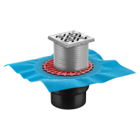 Душевой трап (15х15) Berges Wasserhaus ZENTRUM Antik 091465 хром глянец