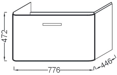 Тумба 78 см под раковину Jacob Delafon Replay EB1071-G1C