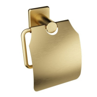 Держатель для туалетной бумаги с крышкой WONZON & WOGHAND, брашированное золото WW-V1802-BG