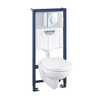 Комплект инсталляции с унитазом GROHE Solido Compact Bau 39400000 микролифт