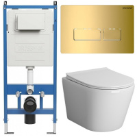 Комплект унитаза с инсталляцией Grossman Pragma 97.4478S.03.300 с клавишей смыва