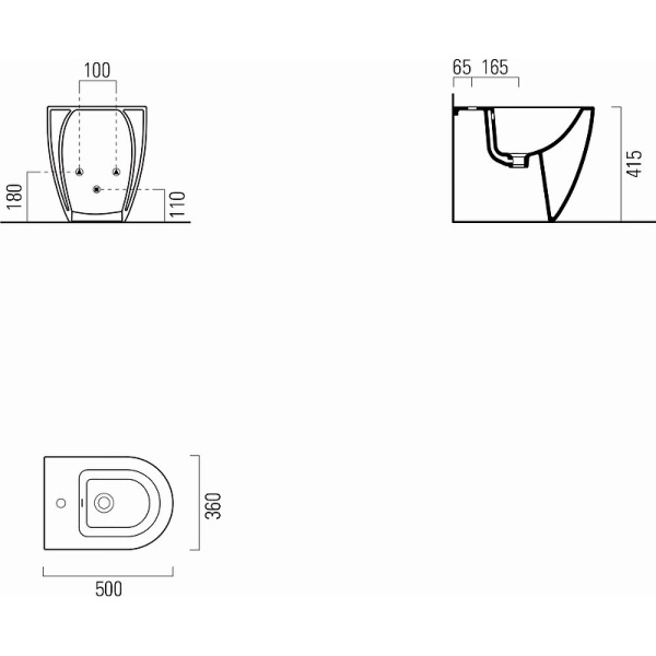 Биде напольное Gsi Modo 7763111