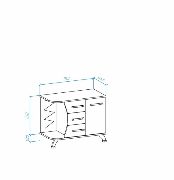 Тумба под раковину Bellezza Рио 90 4633615141217