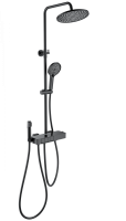 Душевая система с термостатом WONZON & WOGHAND MUSE Forte, черный матовый WW-B3580-MB