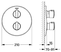 Термостат для ванны Grohe Ectos 19676IP0 (19676 IP0)