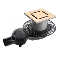 Душевой трап (15х15) Berges Wasserhaus Platz Norma 092159 золото глянец