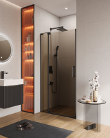 Душевая дверь (100х195) CEZARES SLIDER SLIDER-B-1-100/110-BR-NERO