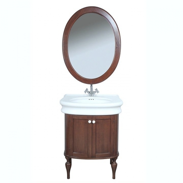 Тумба с раковиной на 70 см Tiffany World Palermo 7701noce+LA10bi*1