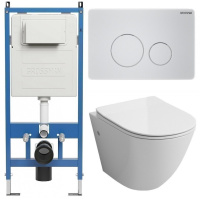 Комплект унитаза с инсталляцией Grossman Style 97.4411SQ.05.01M с клавишей смыва