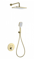 Душевая система с термостатом встраиваемая WONZON & WOGHAND, брашированное золото WW-D2017-A-BG