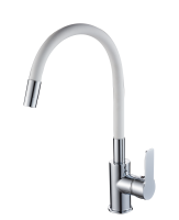 Смеситель для кухонной мойки с гибким изливом RUSH Siple SI7335-60White