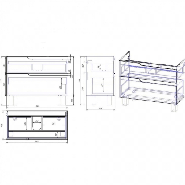 Тумба под раковину Alvaro Banos Armonia maximo 8404.1600