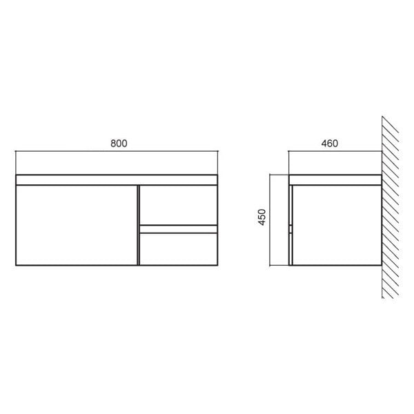 База под раковину подвесная BelBagno BB1000VAC/BL Bianco Lucido
