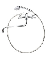 Смеситель для ванны двухвентильный универсальный с душевым набором Orange Classic Pro M72-222cr хром